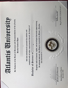 Atlantis University diploma