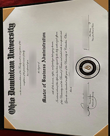 Ohio Dominican University diploma sample