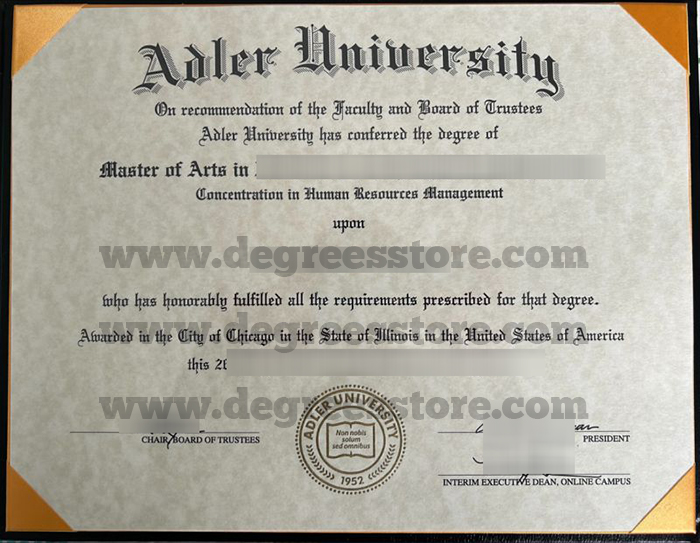 Adler University diploma