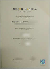 Nelson Mandela University degree certificate