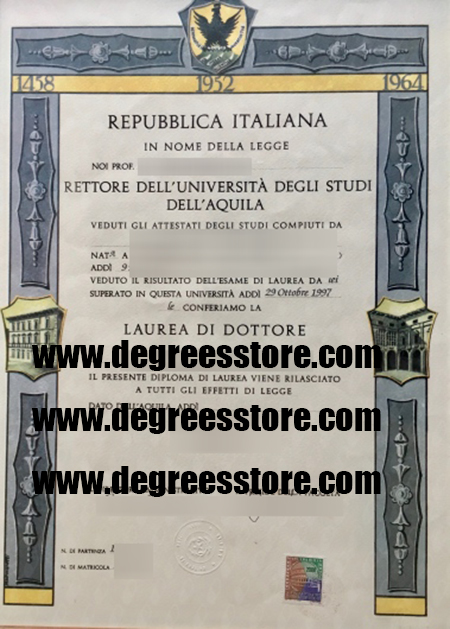 Università degli Studi dell'Aquila laurea