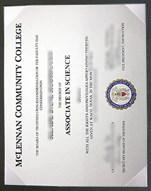 McLennan Community College (MCC) degree sample, 订购麦克伦南社区学院学位证书