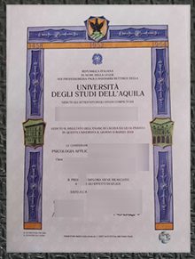 Università degli Studi dell'Aquila Urkunde