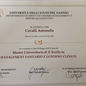 University of Sannio diploma, Università degli Studi del Sannio Laurea sample