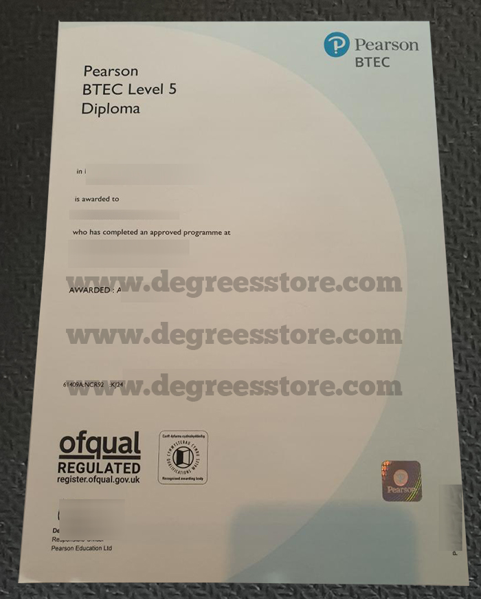 Pearson BTEC Level 5 diploma