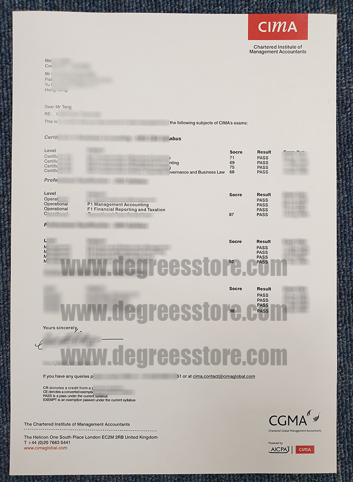 CIMA transcript