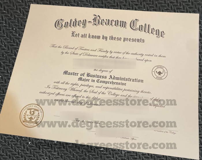 Goldey–Beacom College diploma