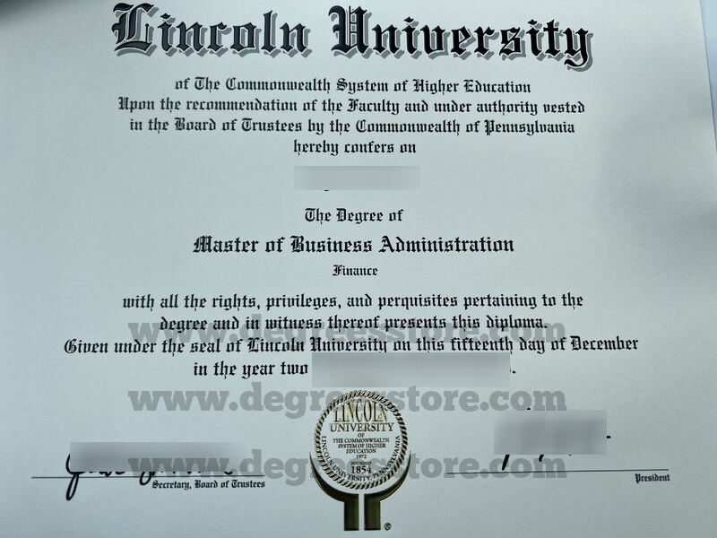 Lincoln University (Pennsylvania) diploma Lincoln University (Pennsylvania) diploma