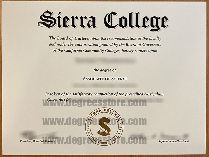 Sierra College diploma Sierra College diploma