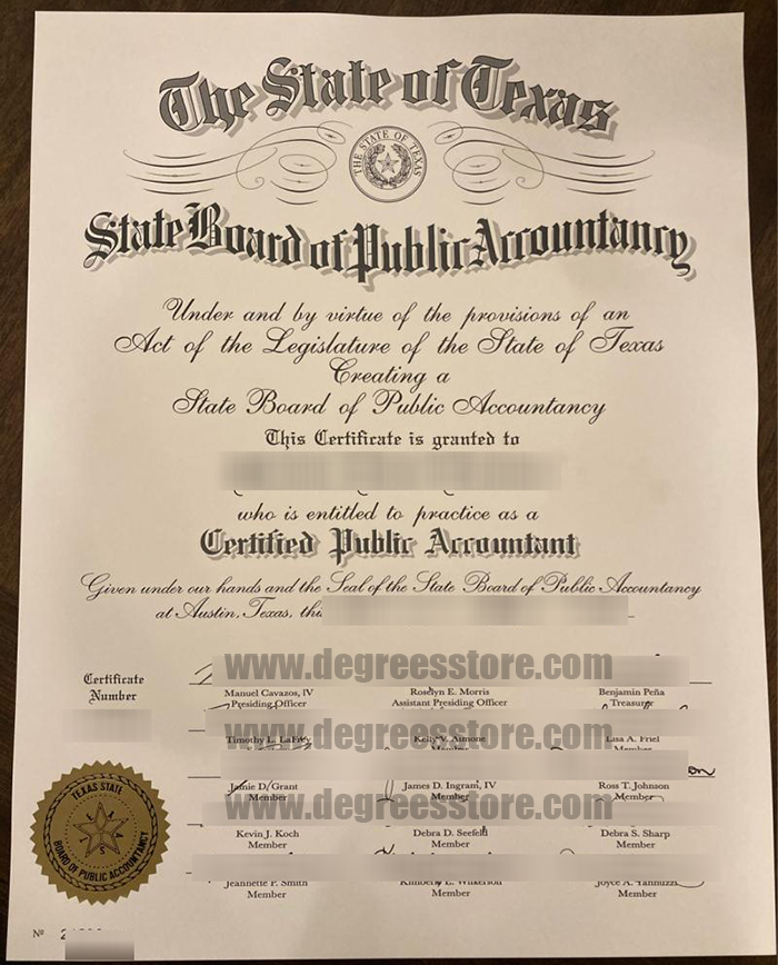 Texas CPA Certificate Texas CPA Certificate