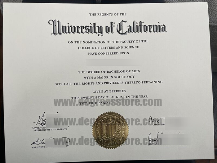 UC Berkeley BA diplom UC Berkeley BA diploma