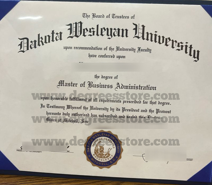 Dakota Wesleyan University Diploma