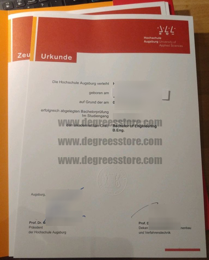 Technische Hochschule Augsburg Urkunde Technische Hochschule Augsburg Urkunde