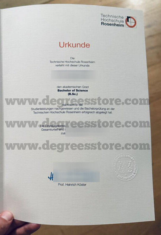 Technische Hochschule Rosenheim Urkunde Technische Hochschule Rosenheim Urkunde