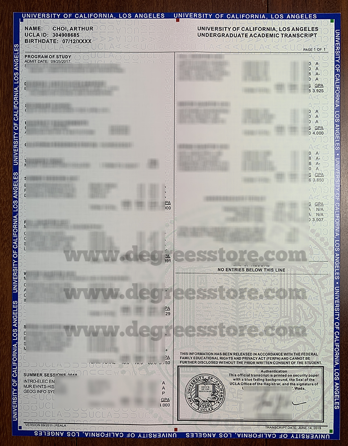 UCLA transcript UCLA transcript