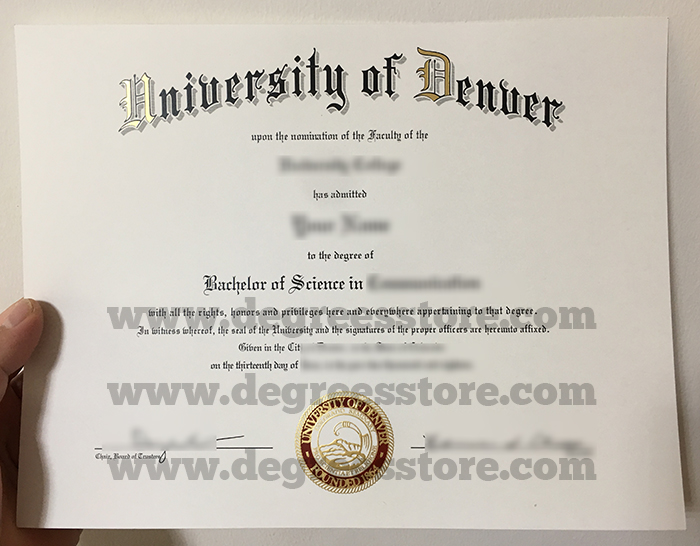 University of Denver diploma University of Denver diploma