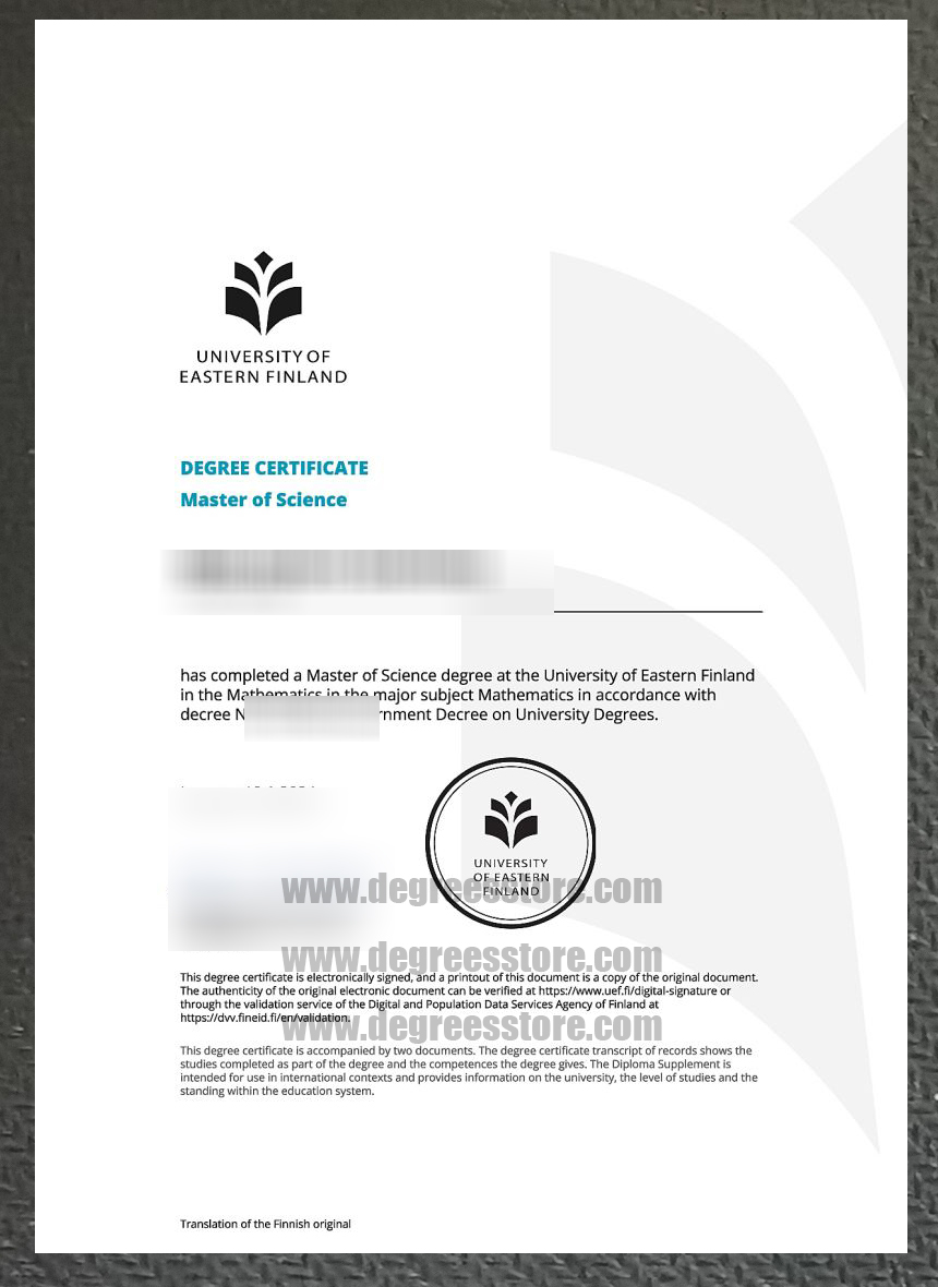 University of Eastern Finland degree University of Eastern Finland degree