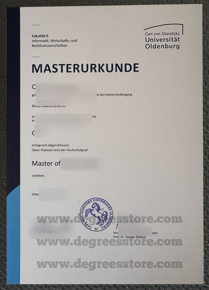 University of Oldenburg diploma University of Oldenburg diploma