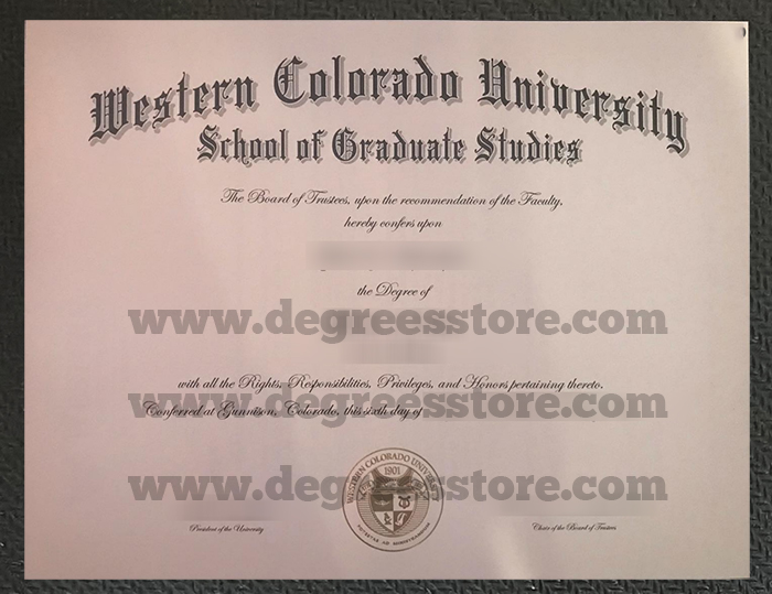 Western Colorado University Diploma Western Colorado University Diploma