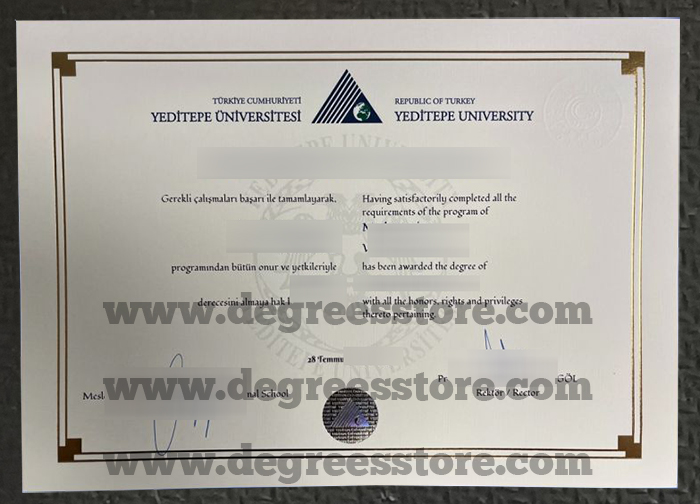 Yeditepe Üniversites diploma certificate Yeditepe Üniversites diploma certificate