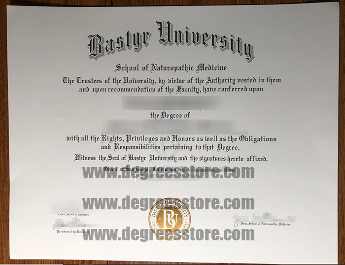 Bastyr University diploma