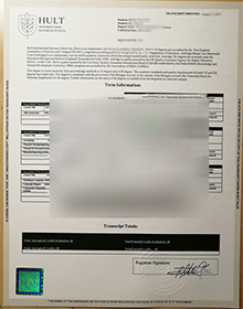 Hult International Business School transcript sample