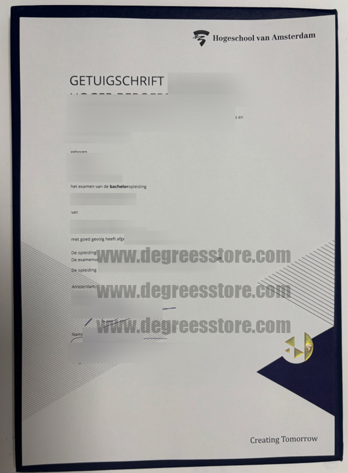 HvA Getuigschrift HvA Getuigschrift sample