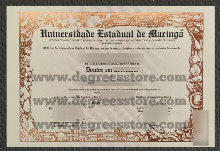 Universidade Estadual de Maringá diploma Universidade Estadual de Maringá diploma sample