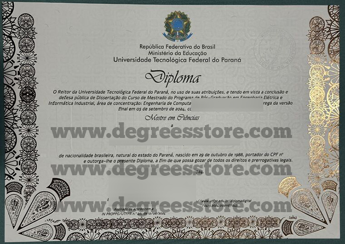 Universidade Tecnológica Federal do Paraná (UTFPR) degree Universidade Tecnológica Federal do Paraná (UTFPR) degree