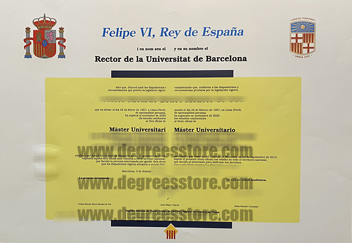 Universitat de Barcelona diploma