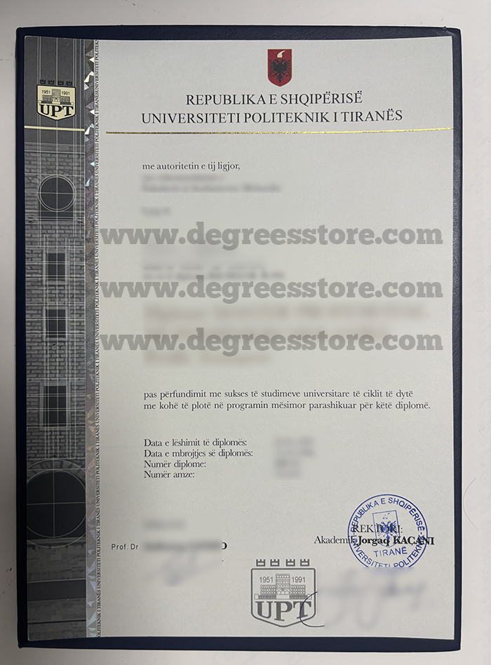Universiteti Teknik i Tiranës diplomë sample Universiteti Teknik i Tiranës diplomë sample