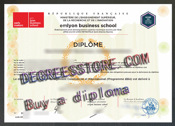 Emlyon Business School diplome