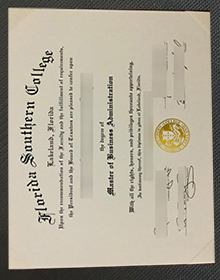 Florida Southern College degree sample