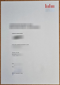 Hochschule der Medien Stuttgart Urkunde sample