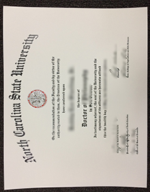 NC State diploma, NCSU degree sample