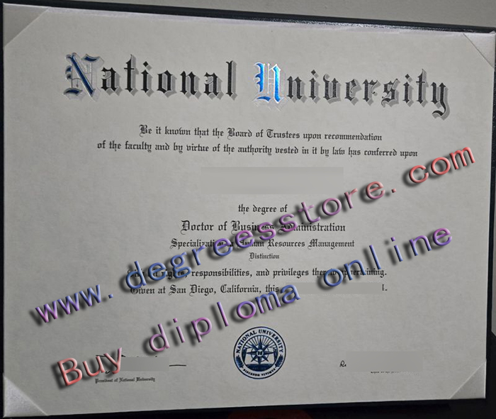 National University (California) diploma National University (California) diploma