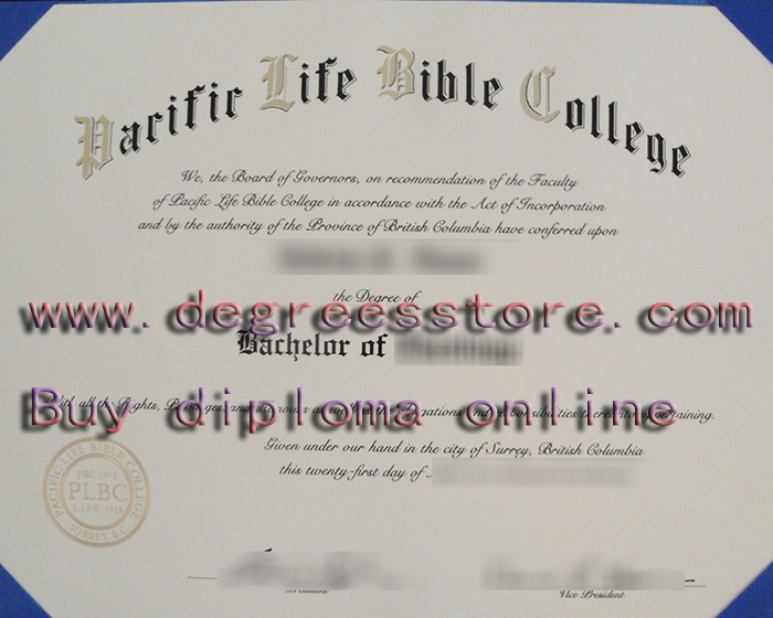 Pacific Life Bible College diploma Pacific Life Bible College diploma