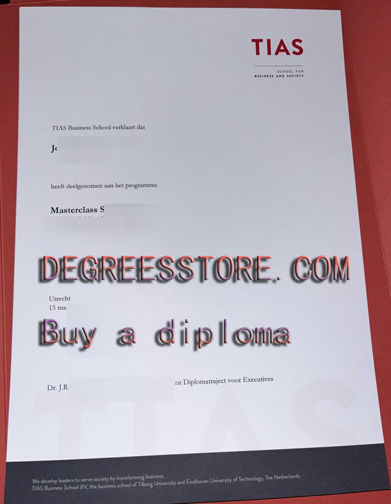 TIAS School for Business and Society diploma TIAS School for Business and Society diploma