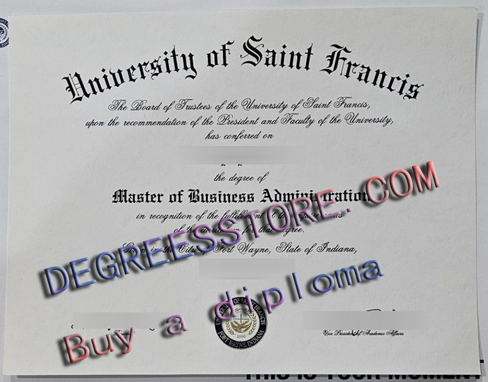 University of Saint Francis (Indiana) diploma University of Saint Francis (Indiana) diploma