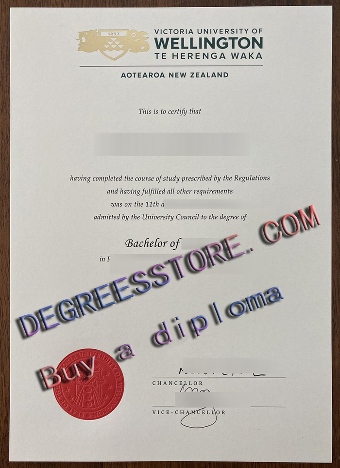 Victoria University of Wellington degree certificate Victoria University of Wellington degree certificate