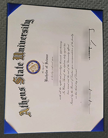 Athens State University diploma certificate