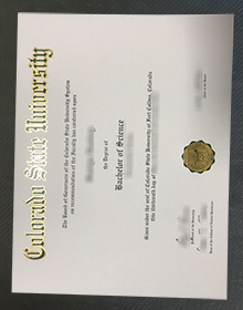 Colorado State University diploma certificate