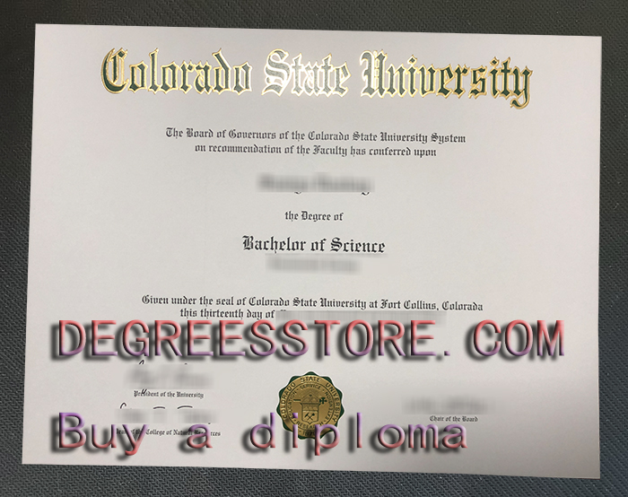 Colorado State University diploma