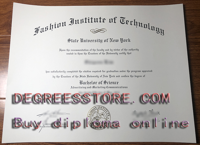 Fashion Institute of Technology diploma, FIT degree