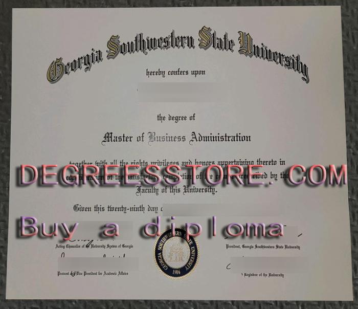 Georgia Southwestern State University diploma