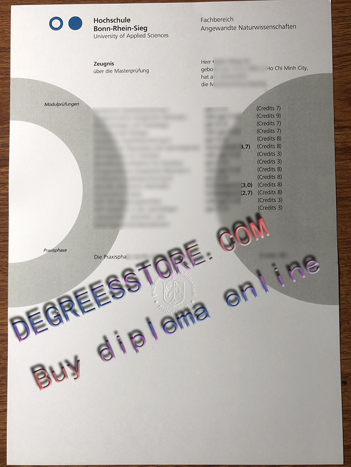 Hochschule Bonn-Rhein-Sieg Zeugnis