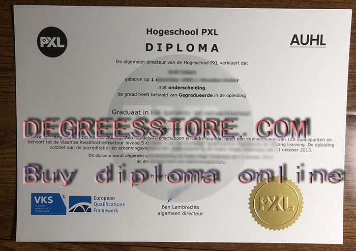 Hogeschool PXL diploma Hogeschool PXL diploma