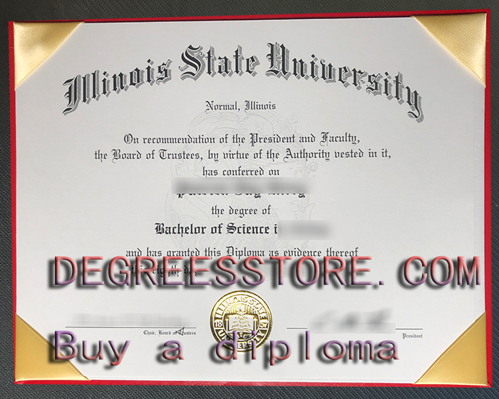 Illinois State University degree certificate