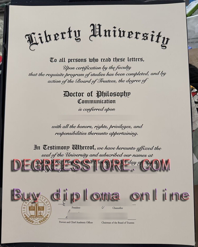 Liberty University degree certificate Liberty University degree certificate