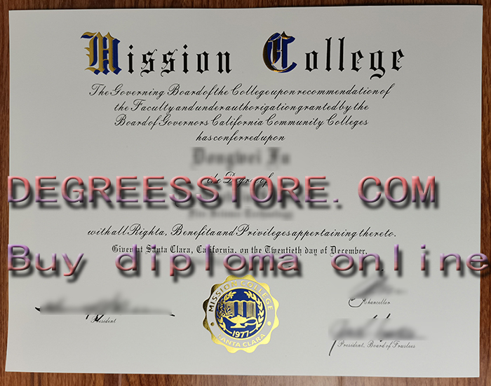 Mission College (California) diploma